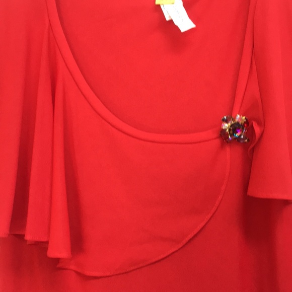70s DISCO Vintage regular at Studio 54! super cool red crepe dress 5/6 like air - Picture 3 of 6